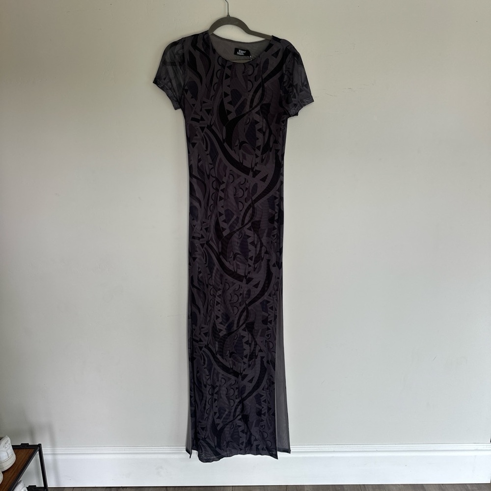 Tiger Mist Black Sheath Maxi Dress